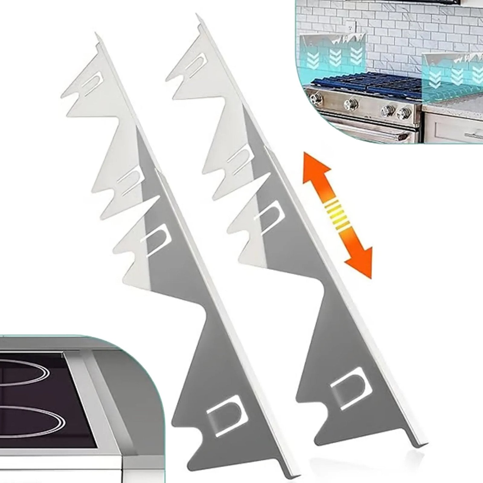 🔥 🎁Retractable Stainless Steel Stove Gap Covers - Image 3