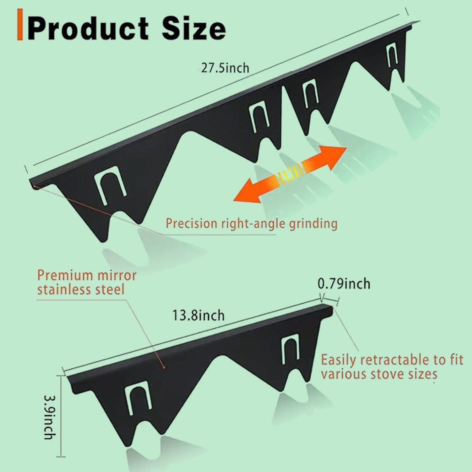 🔥 🎁Retractable Stainless Steel Stove Gap Covers - Image 2