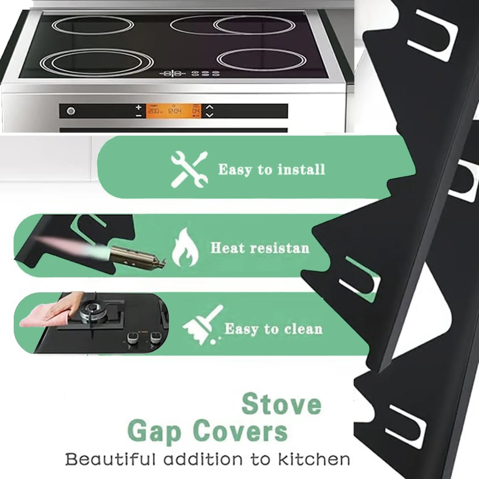 🔥 🎁Retractable Stainless Steel Stove Gap Covers - Image 4