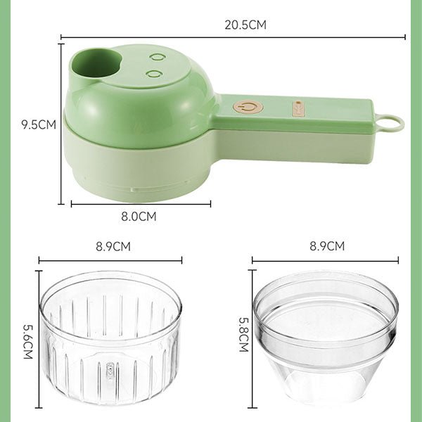 4 In 1 Handheld Electric Vegetable Cutter Set - Image 8