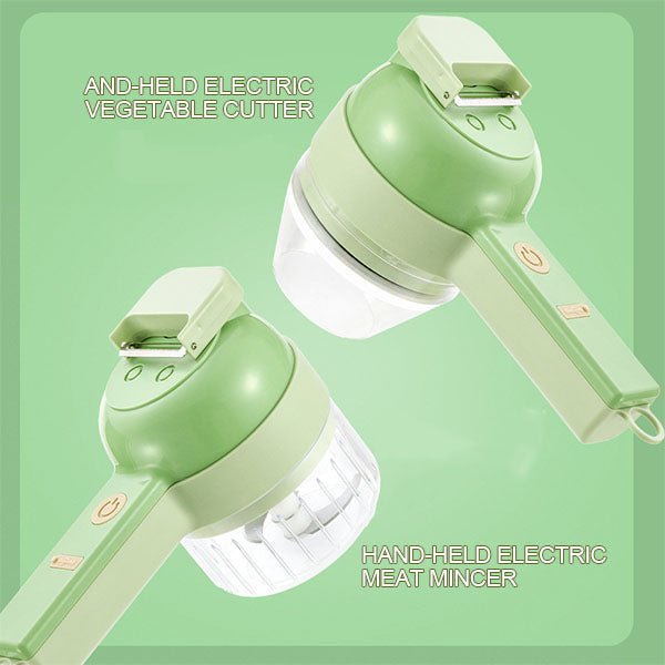 4 In 1 Handheld Electric Vegetable Cutter Set - Image 6
